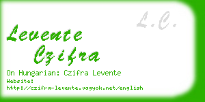 levente czifra business card